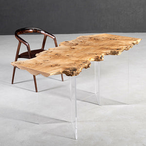 Elite Custom Poplar Dining Table with Live Edge EWT27