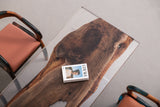 Elite Black Walnut Crystal Epoxy Table 86.61"L×31.50"W