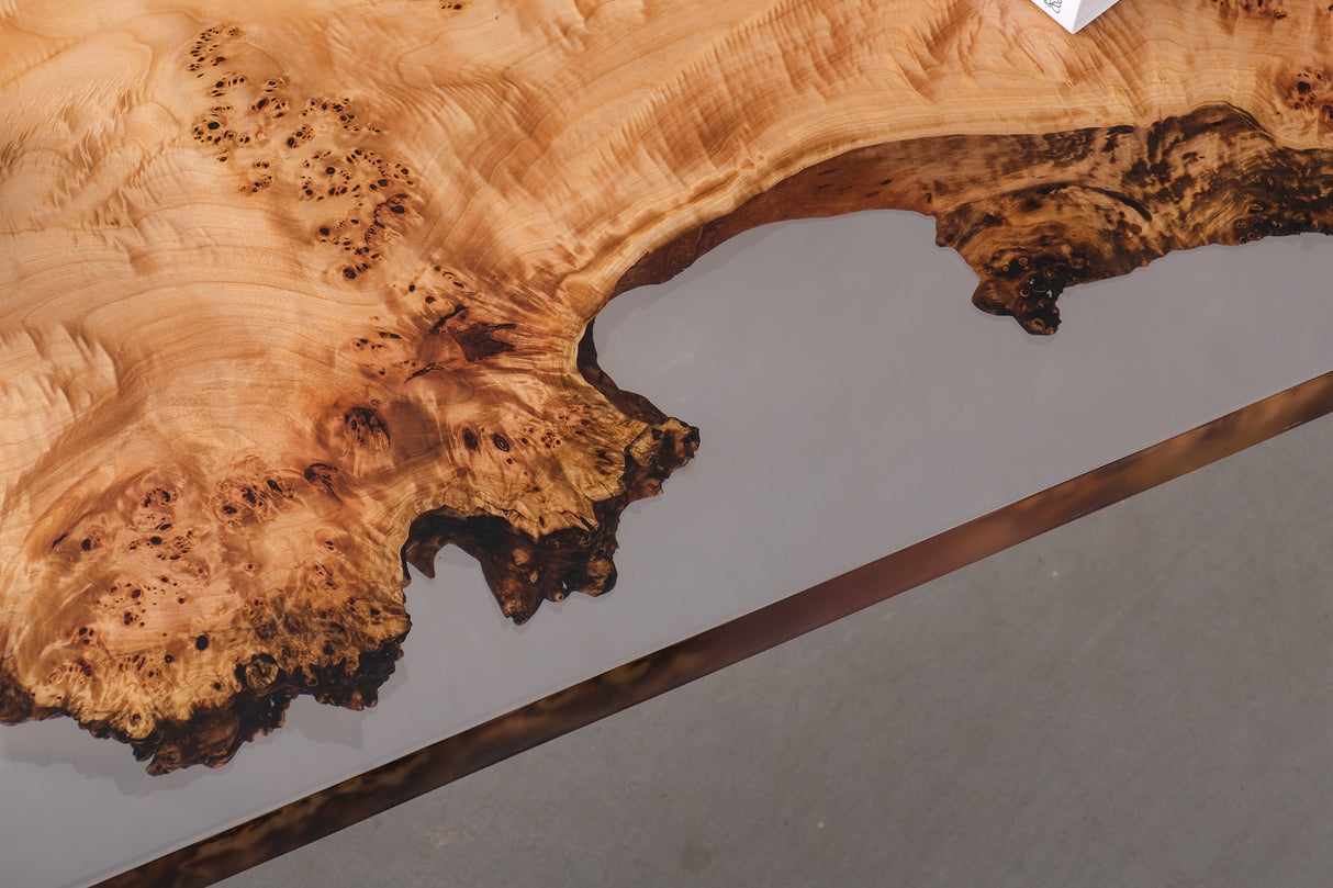 Elite Clear Poplar Epoxy Table 110.24"L×39.37"W