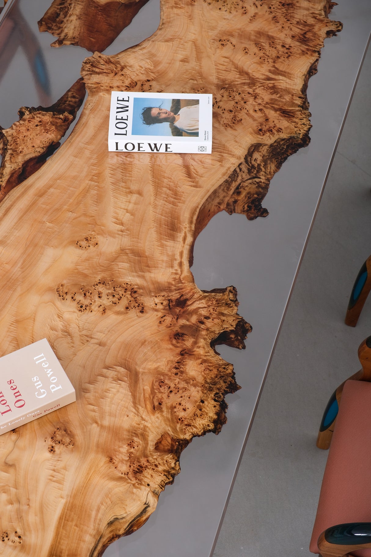 Elite Clear Poplar Epoxy Table 110.24"L×39.37"W