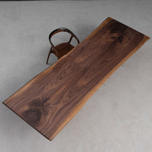 Elite Custom Black Walnut Soild Wood Slab Dining Table