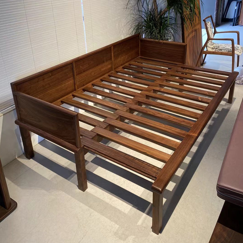Elite Expandable Dark - Brown Walnut Solid Wood Day - Bed