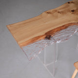 Elite Poplar Live Edge Epoxy Resin Table 62.99"L×27.56"W