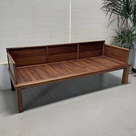Reddish Brown Walnut Solid Wood Sofa Chair 