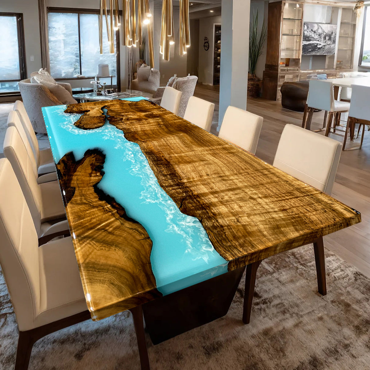 Elite Custom Epoxy Resin Dining or Conference Table  ECT-73