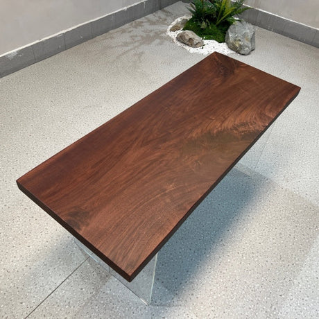 Straight cut-edge Elite Straight cut-edge Walnut Wood Table 63.78"L×25.20"W