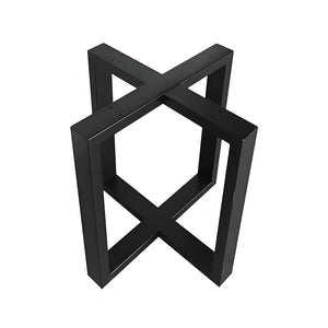 Black Metal Table Legs Cross - shape Heavy - Duty One Pair ETL - 13 - Elitecustomtable