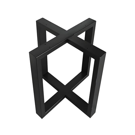 Black Metal Table Legs Cross - shape Heavy - Duty One Pair ETL - 13 - Elitecustomtable