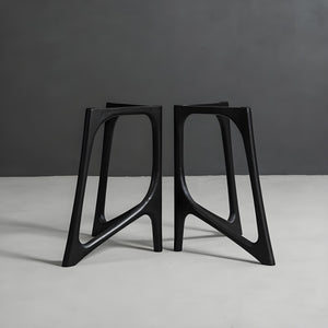 Black Wood Table Legs Butterfly One - pair ETL - 17 - Elitecustomtable