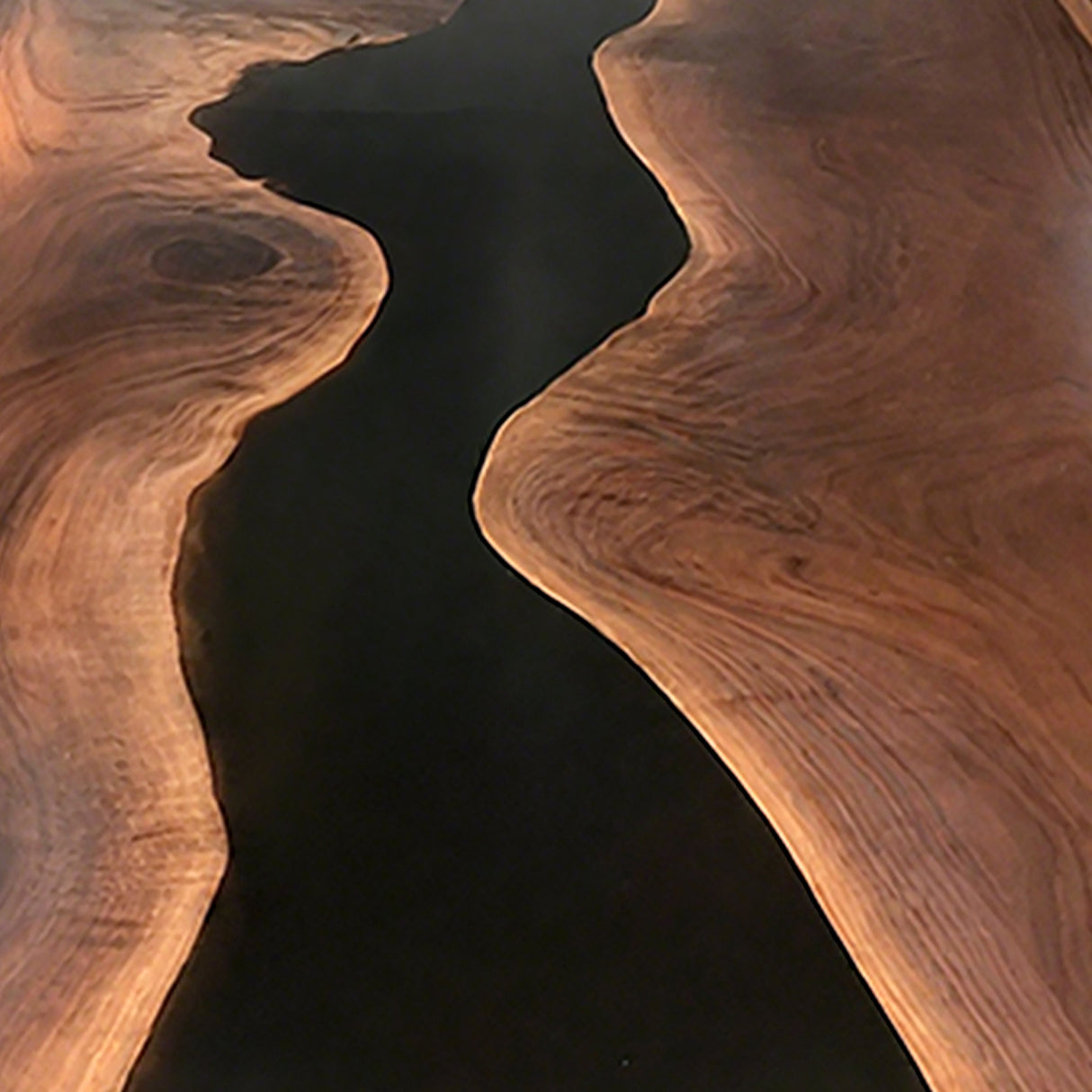 black epoxy river table ECT-01