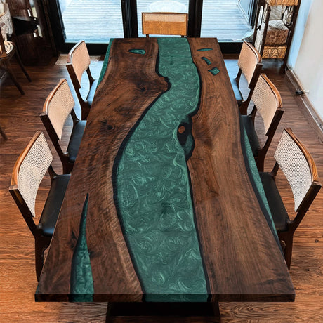 black walnut epoxy tables ECT-218