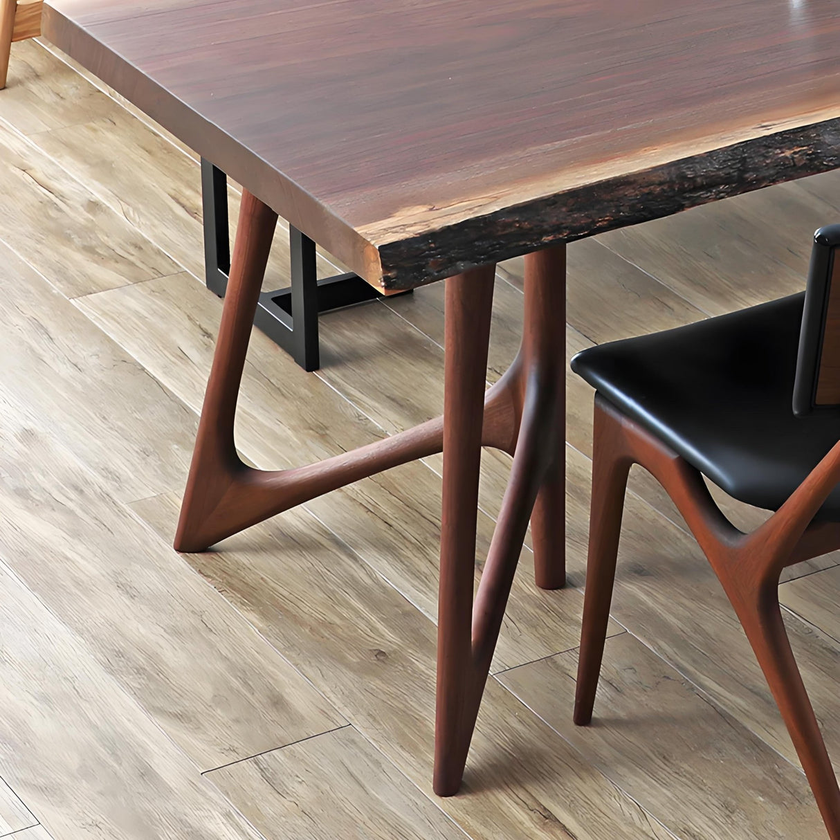 Brown Wood Table Legs Butterfly One - pair ETL - 18 - Elitecustomtable