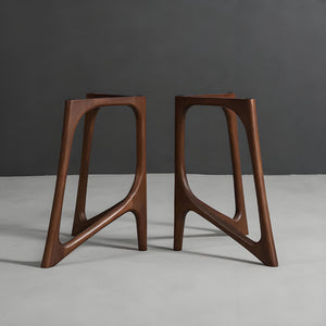 Brown Wood Table Legs Butterfly One - pair ETL - 18 - Elitecustomtable