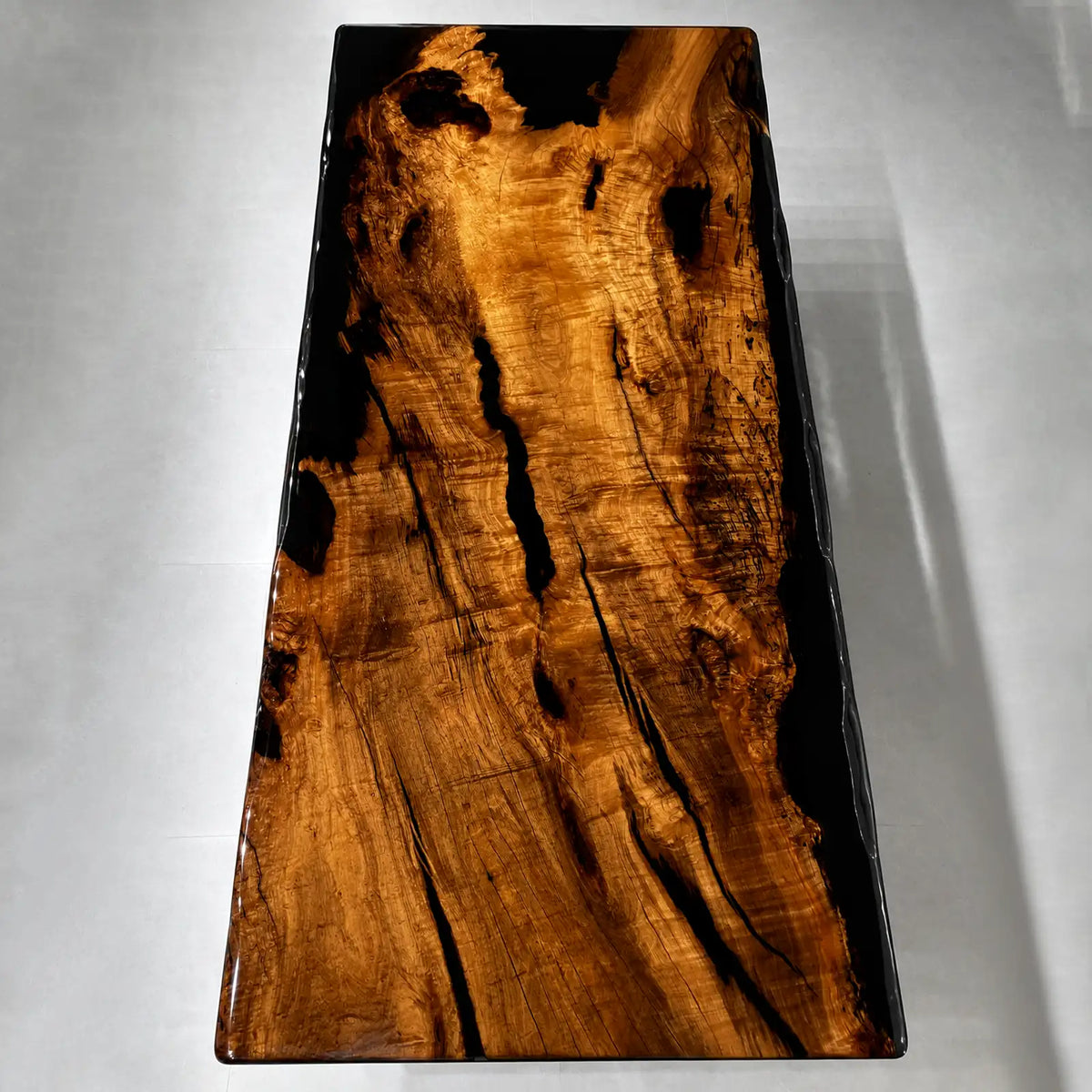 Custom Golden Camphor Black Epoxy Resin Conference Table | ECT-407