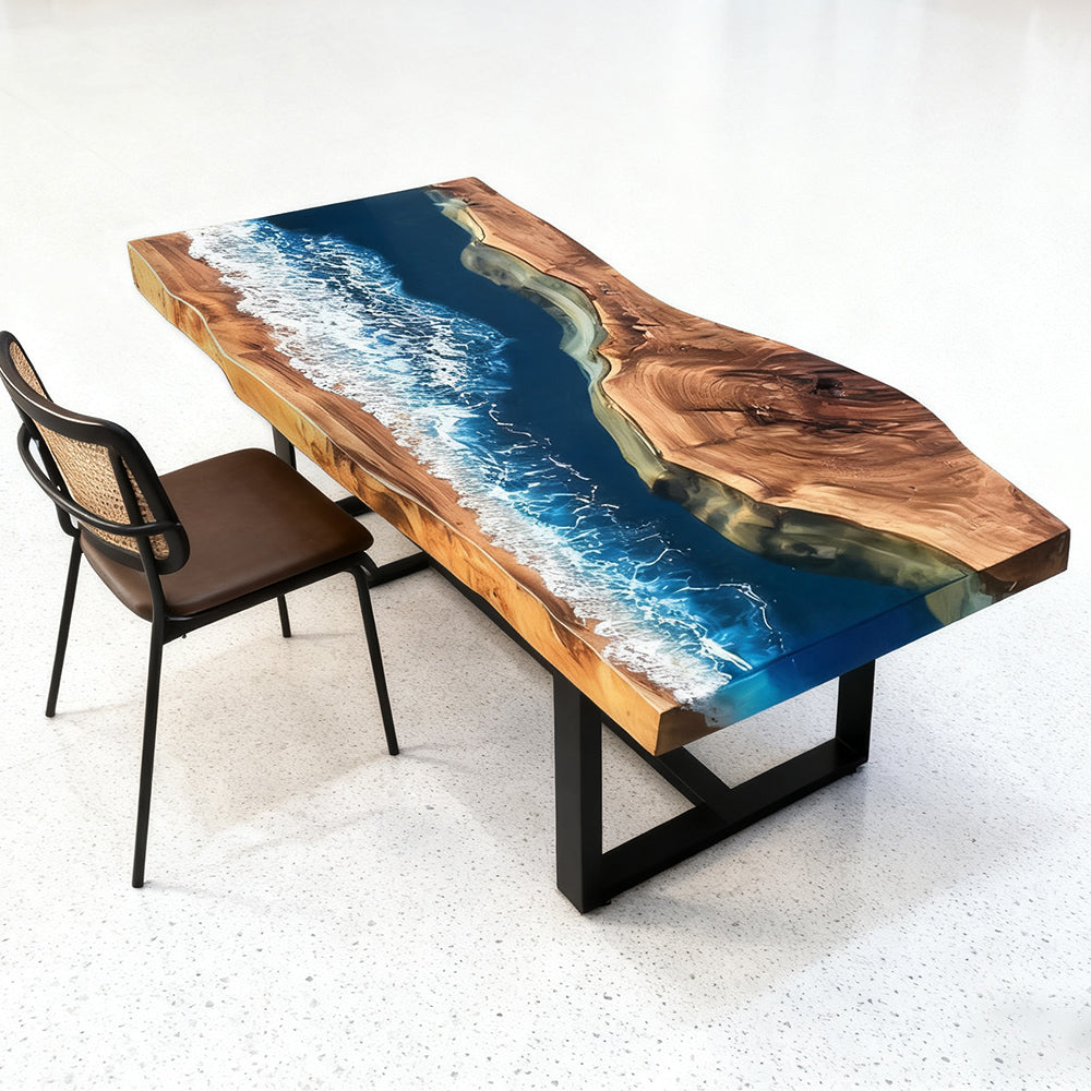 wood resin table