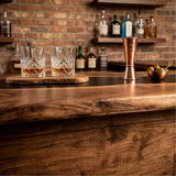 Custom Black Epoxy Resin Kitchen Island Countertop – 100% Solid Walnut | ECT-341 - Elitecustomtable