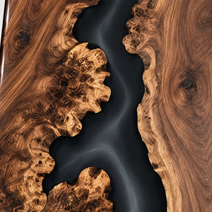 Custom Black Walnut Black Epoxy Resin Conference Table | ECT-403 - Elitecustomtable