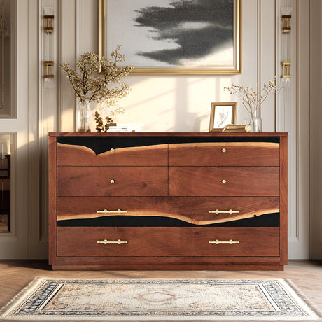 Custom made epoxy resin dresser with unique design