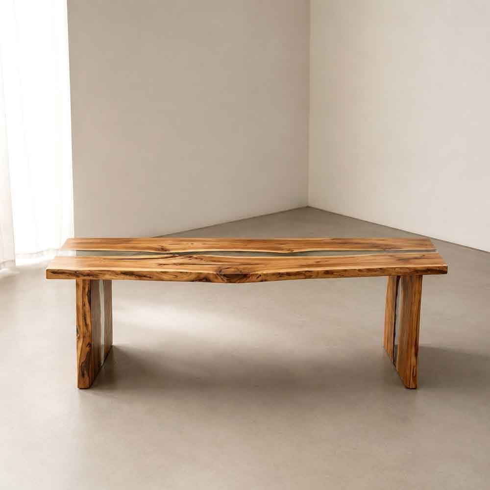 Custom Live Edge Walnut Epoxy Console Table – Solid Wood Entryway Table | ECT-325 - Elitecustomtable