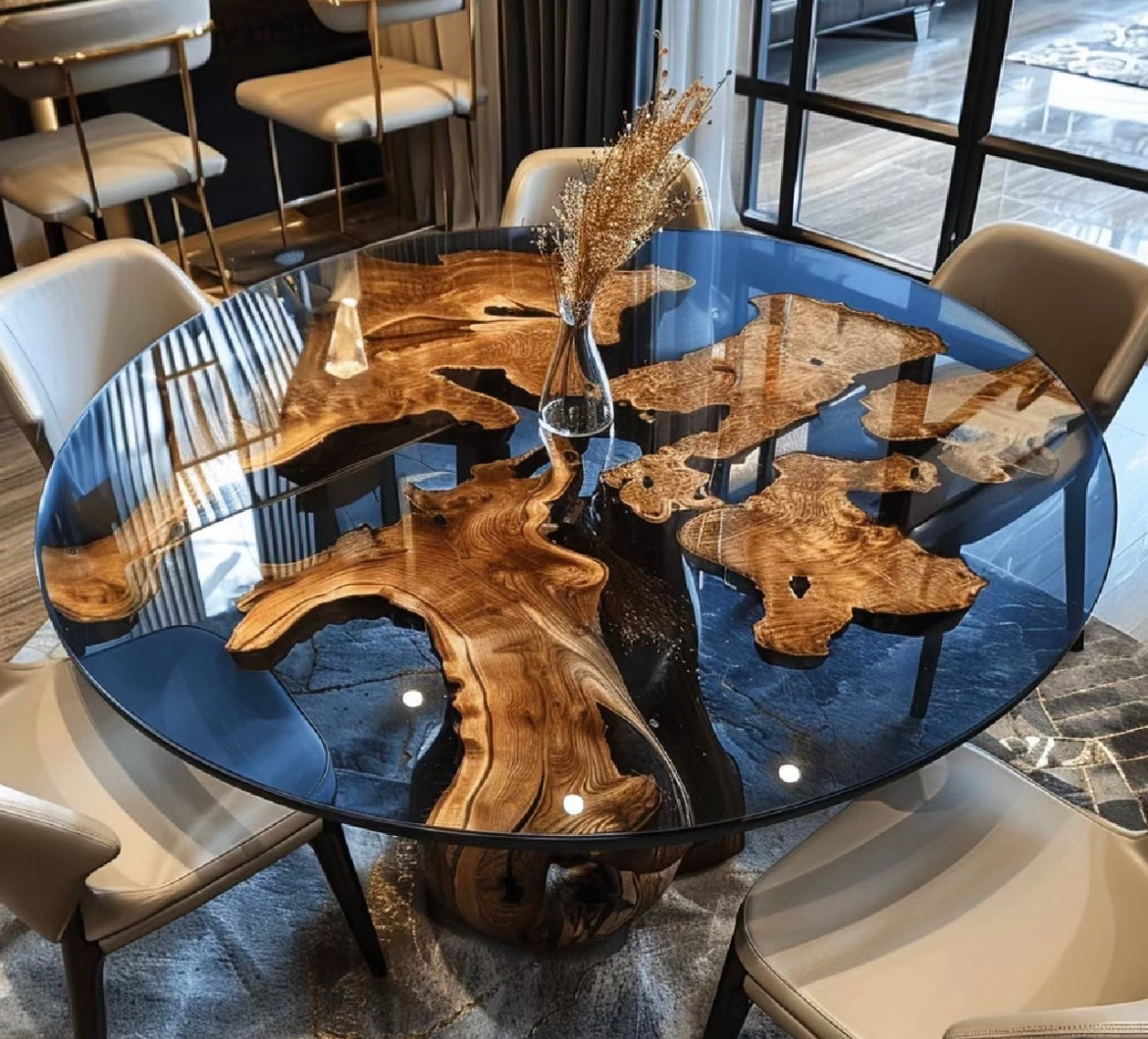 Round Epoxy Dining Tables