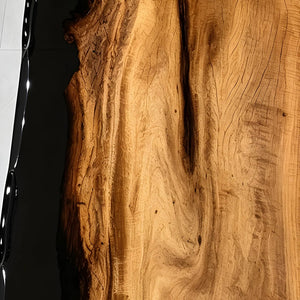 Custom Straight Edge Olive Wood Black Epoxy Resin Conference Table | ECT-401 - Elitecustomtable