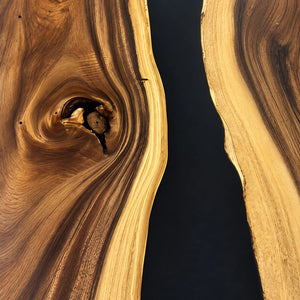 Custom Walnut Black Epoxy Resin Conference Table | ECT-406 - Elitecustomtable