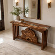 Custom Walnut Clear Epoxy Resin Console Table | ECT-390 - Elitecustomtable