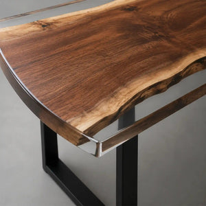 Elite Bevel Edge Custom Walnut Epoxy Office Table ECT-40 - Elitecustomtable