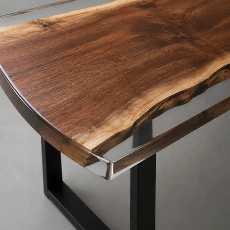 Elite Bevel Edge Custom Walnut Epoxy Office Table ECT-40 - Elitecustomtable