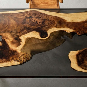 Elite Black resin Walnut Straight Edge Conference Table ECT-281 - Elitecustomtable