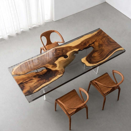 Elite Black resin Walnut Straight Edge Conference Table ECT-281 - Elitecustomtable