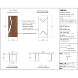 Elite Black Walnut and Clear Crystalline Epoxy Dining Table ECT - 149 - Elitecustomtable