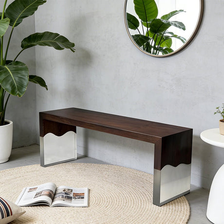 Elite Custom Black Walnut Epoxy Resin Bench ECB - 01 - Elitecustomtable