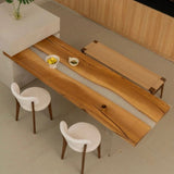 Elite Custom Clear Epoxy Walnut Kitchen Countertop ECT - 27 - Elitecustomtable