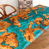 Elite Custom Cunninghamia Green Resin Wood Dining Table ECT - 83 - Elitecustomtable