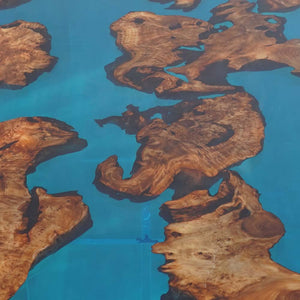 Elite Custom Cunninghamia Mississippi River Epoxy Resin Dining Table ECT - 63 - Elitecustomtable