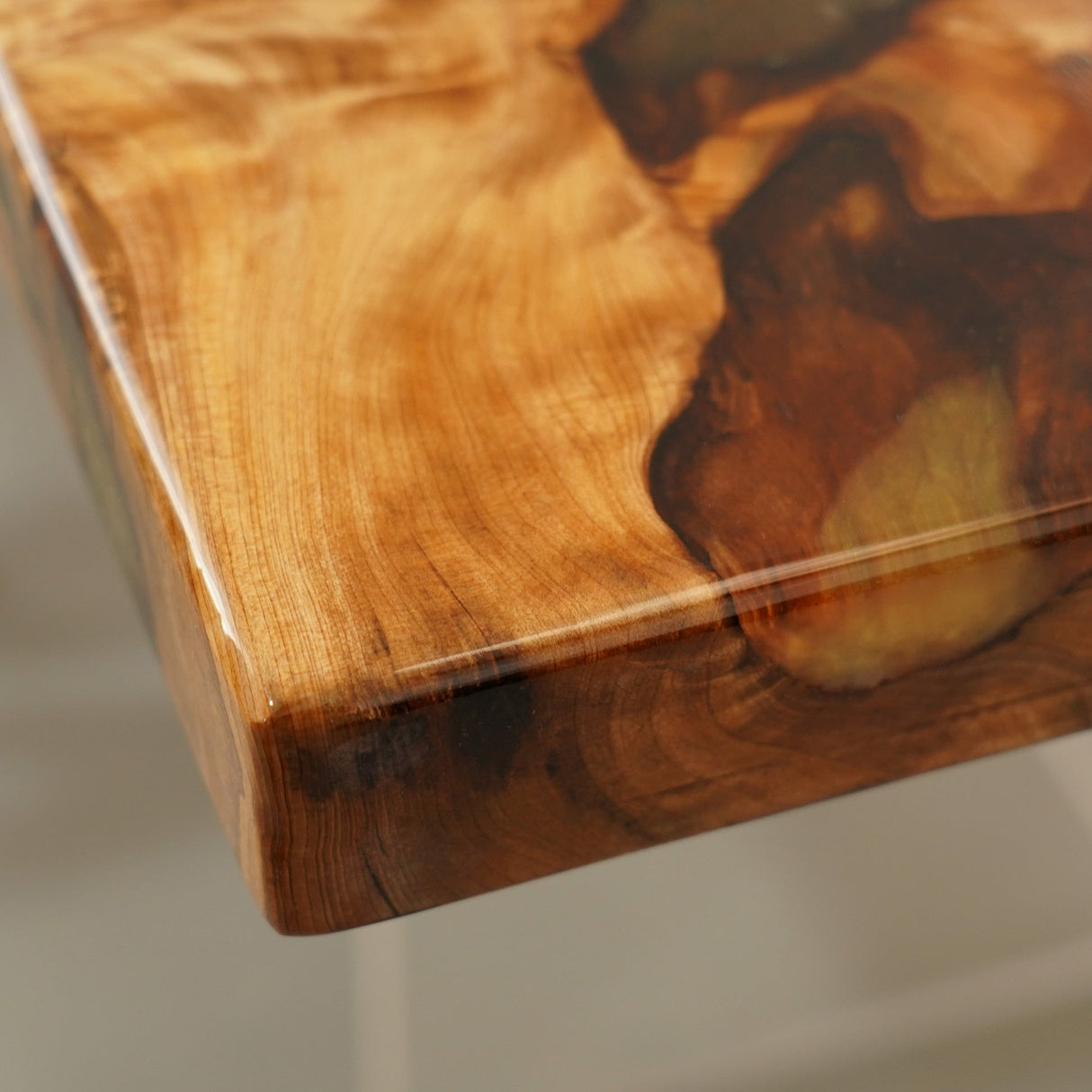 Elite Custom Live Edge Cunninghamia Mosaic Resin Dining Table ECT - 109 - Elitecustomtable
