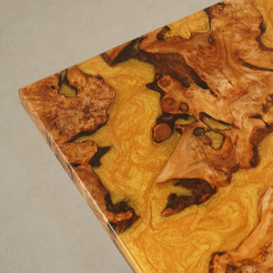 Elite Custom Live Edge Cunninghamia Mosaic Resin Dining Table ECT - 109 - Elitecustomtable