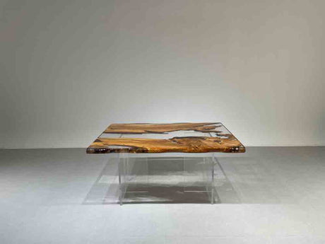 Elite Custom Live Edge Olive Wood Resin Office Table ECT-42 - Elitecustomtable