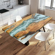 Elite Custom Misty Green Gorge Olive & Epoxy Resin Table ECT - 19 - Elitecustomtable