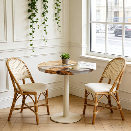 Elite Custom Poplar Round Epoxy Coffee Table ECT - 119 - Elitecustomtable