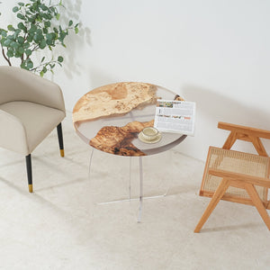 Elite Custom Poplar Round Epoxy Coffee Table ECT - 119 - Elitecustomtable