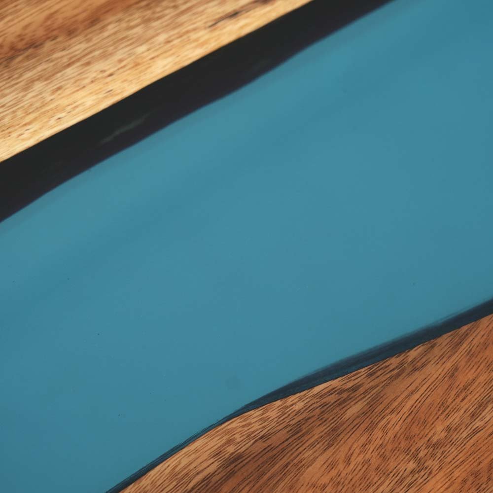 Elite Custom Rustic Walnut Counter and Bar Table with Blue Resin Stream ECT - 36 - Elitecustomtable
