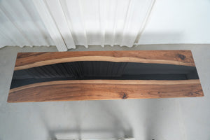 Elite Custom Walnut Black Epoxy Resin Conference & Dining Table ECT-18 - Elitecustomtable