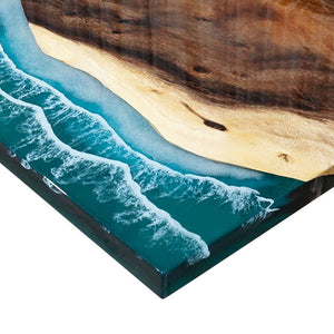 Elite Custom Walnut Blue Ocean Epoxy Dining Table ECT - 66 - Elitecustomtable