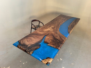 Elite Custom Walnut Conference with Black Epoxy Resin ECT-93 - Elitecustomtable