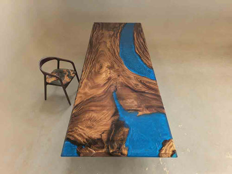 Elite Custom Walnut Conference with Black Epoxy Resin ECT-93 - Elitecustomtable