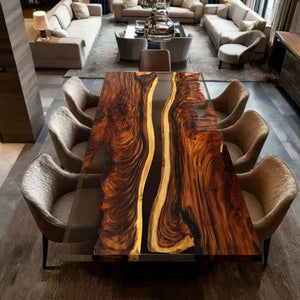 Elite Custom Walnut Dining & Conference & Office Table with Unique Pattern ECT - 90 - Elitecustomtable