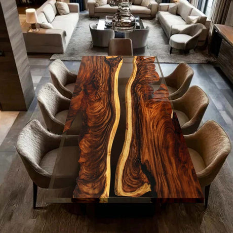 Elite Custom Walnut Dining & Conference & Office Table with Unique Pattern ECT - 90 - Elitecustomtable