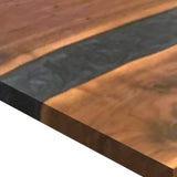 Elite Custom Walnut Wood Live Edge Walnut Black Epoxy Conference Table ECT - 52 - Elitecustomtable